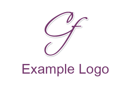 script font letter C and F joined together 