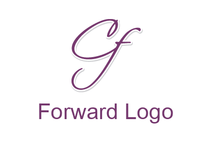 script font letter C and F joined together 