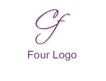 script font letter C and F joined together 