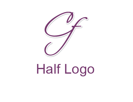 script font letter C and F joined together 