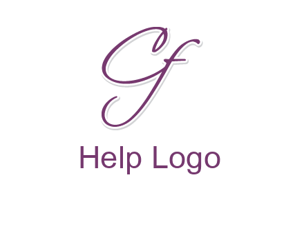 script font letter C and F joined together 