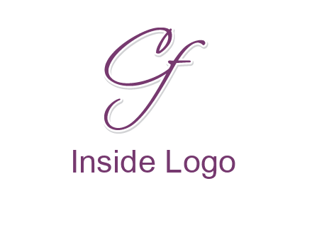 script font letter C and F joined together 