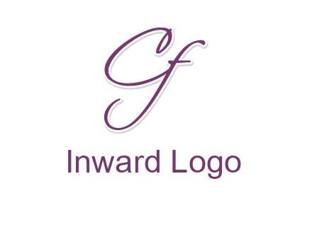script font letter C and F joined together 