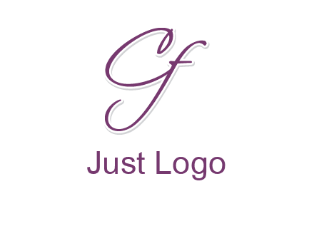 script font letter C and F joined together 