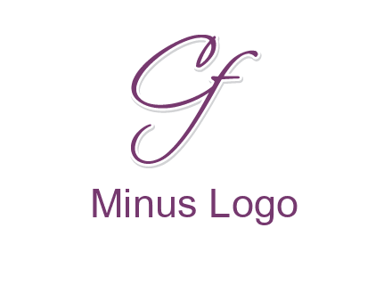 script font letter C and F joined together 