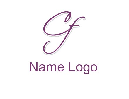 script font letter C and F joined together 