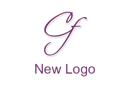 script font letter C and F joined together 