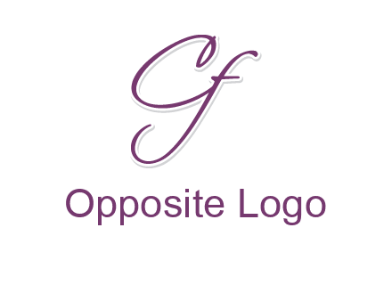 script font letter C and F joined together 