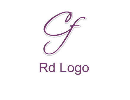 script font letter C and F joined together 