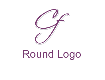 script font letter C and F joined together 