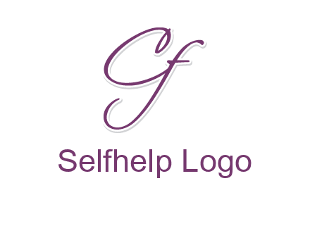 script font letter C and F joined together 