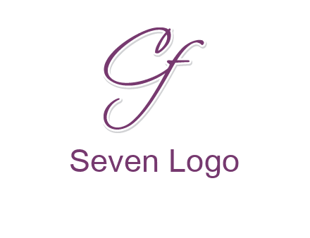 script font letter C and F joined together 