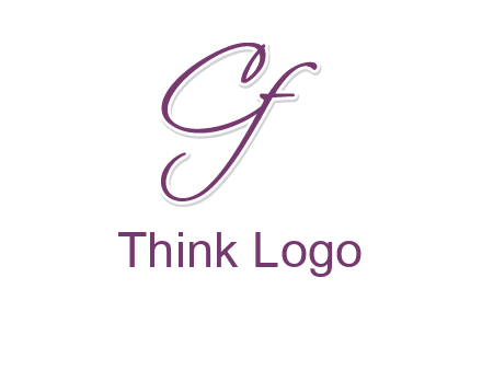 script font letter C and F joined together 