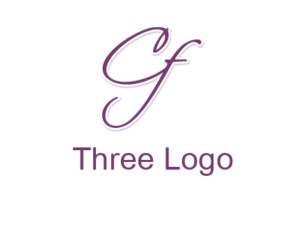 script font letter C and F joined together 
