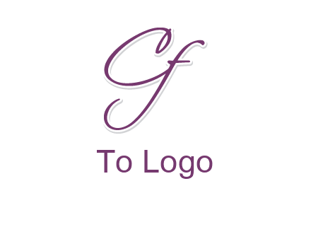 script font letter C and F joined together 