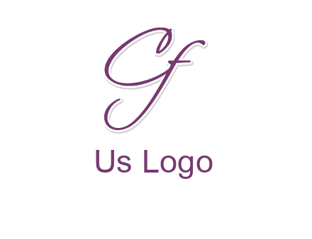 script font letter C and F joined together 