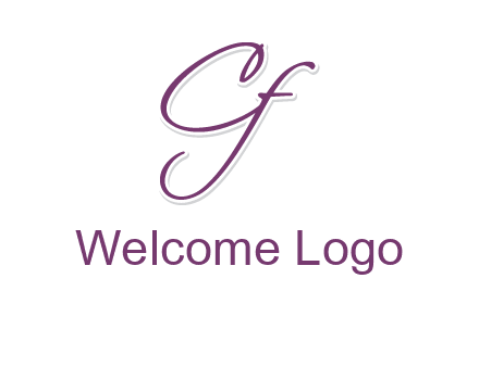 script font letter C and F joined together 