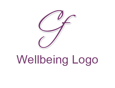 script font letter C and F joined together 