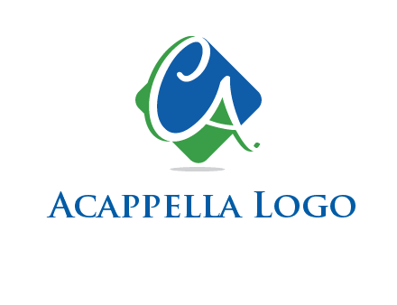 Letters CA are in rhombus shape logo