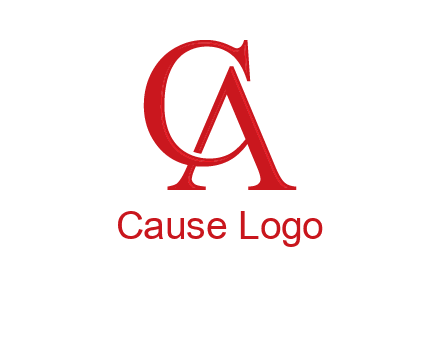 letter C and A joined together