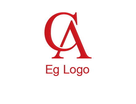letter C and A joined together