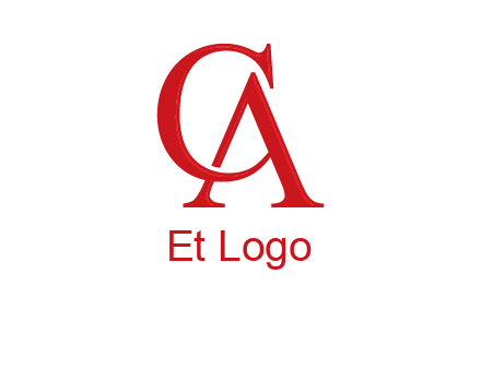 letter C and A joined together