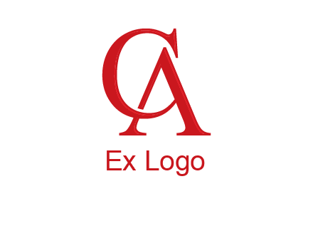 letter C and A joined together
