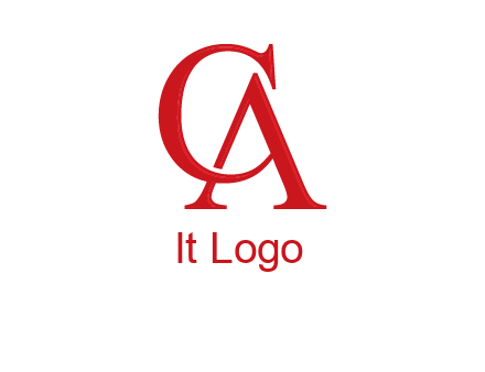 letter C and A joined together