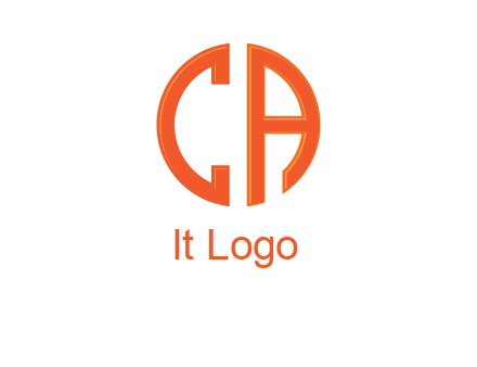 letter C and A forming circle