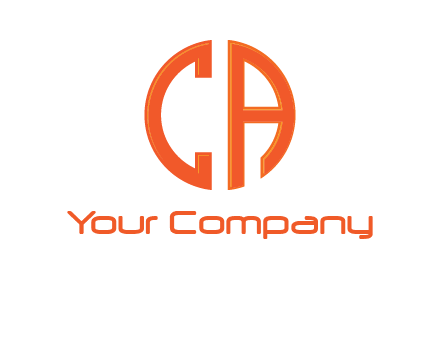 letter C and A forming circle