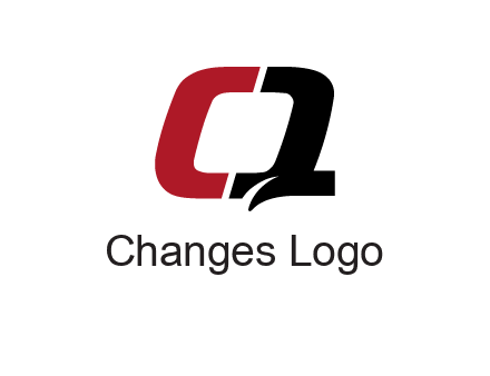 letter Q forming letter C