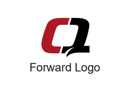 letter Q forming letter C