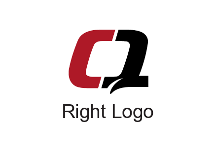 letter Q forming letter C