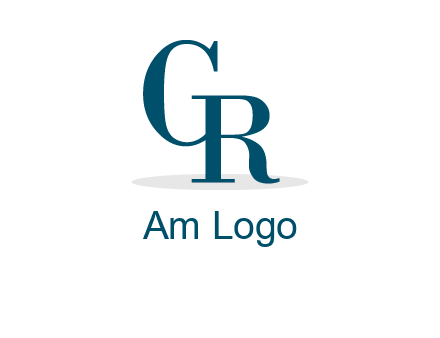 serif font letter C and letter R joined together