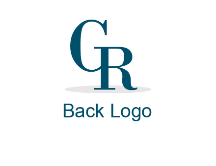 serif font letter C and letter R joined together