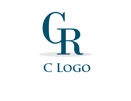serif font letter C and letter R joined together
