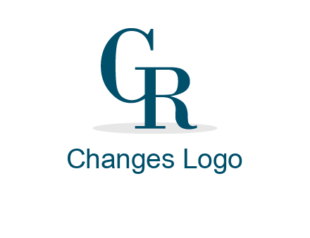 serif font letter C and letter R joined together