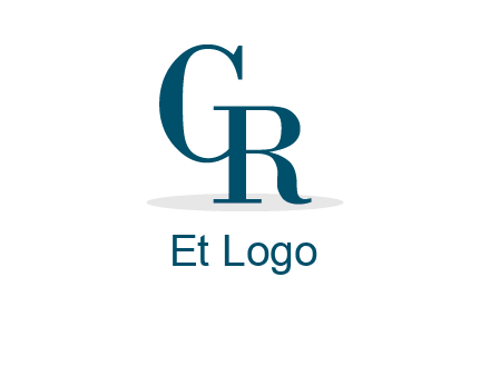 serif font letter C and letter R joined together