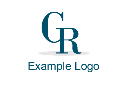 serif font letter C and letter R joined together