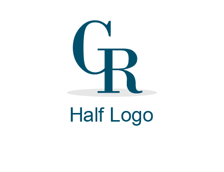 serif font letter C and letter R joined together