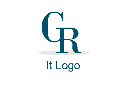 serif font letter C and letter R joined together