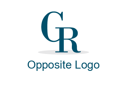 serif font letter C and letter R joined together