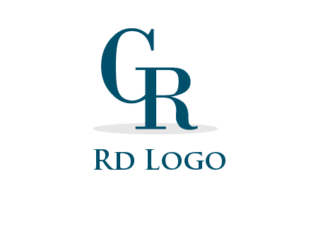 serif font letter C and letter R joined together