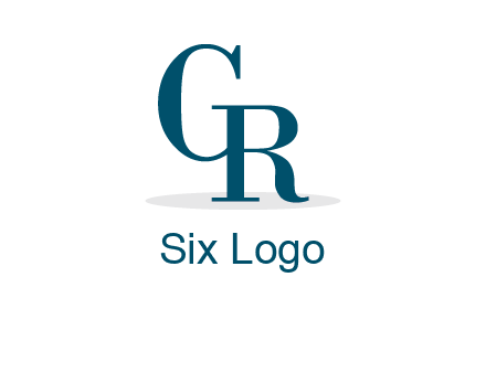 serif font letter C and letter R joined together
