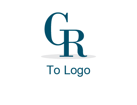 serif font letter C and letter R joined together