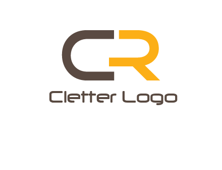 modern font letter C and letter R
