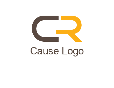 modern font letter C and letter R