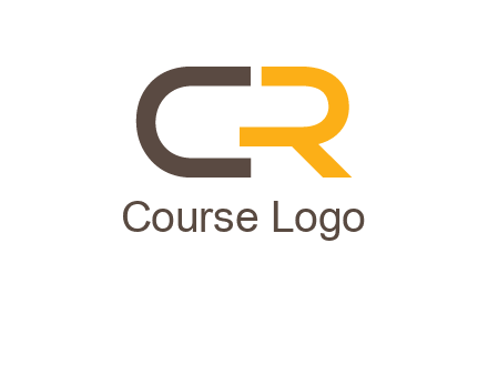 modern font letter C and letter R