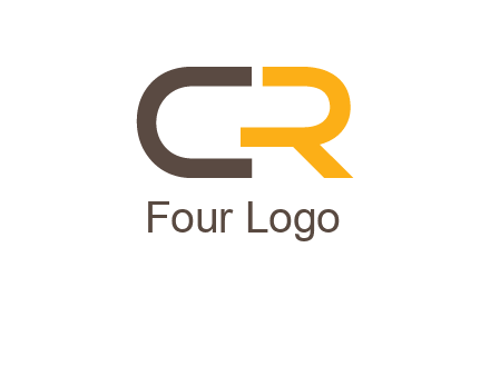 modern font letter C and letter R