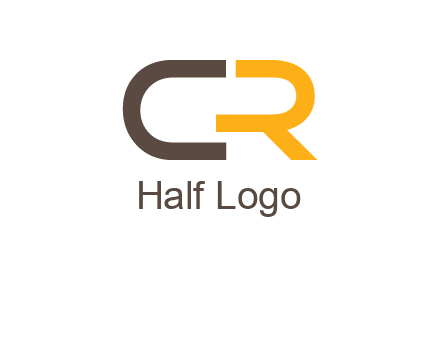 modern font letter C and letter R